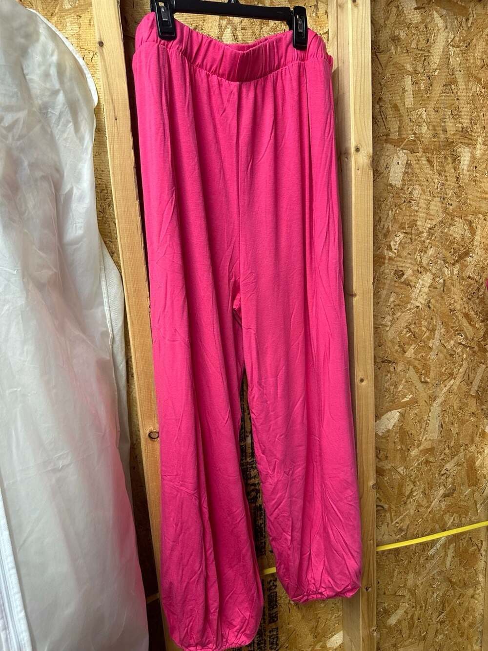 Zenana Wide Leg Pants Size 2X Hot Pink Elastic Waist Flowy Lounge